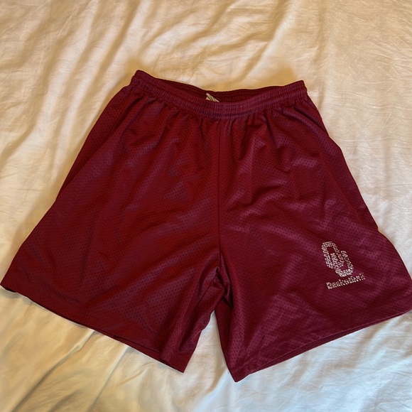 Vintage OU University of Oklahoma Crimson Mesh Basketball Shorts - Picture 1 of 5
